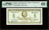 Ireland Pound Northern Ireland One Pick-245 GEM UNC PMG 66 EPQ -