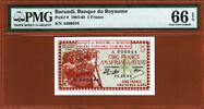 5 Francs Burundi 1st Prefix LOW Serial A 000044 Pick-8 PMG 66 GEM UNC -