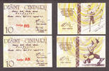 Estonia/ Latvia/ Lithuania Lithuania Pair of 2 Different 10 Centauru Regional OLYMPICS UNC -