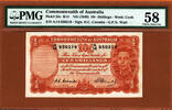Australia 10 Shillings Australia Coombs/Watt Pick- 25c PMG 58 Ch Abt UNC -