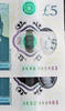 UK (Great Britain) 2016 England POLYMER 2 X £5 MATCHING Serial 360483 UNC