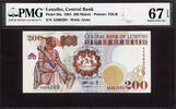 200 Maloti Lesotho Pick-20a SUPERB GEM UNC PMG 67 EPQ ONLY FINEST KNOWN ! -