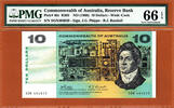 Australia Australia $10 Phillips/Randall Pick-40c Gem UNC PMG 66 EPQ Finest Graded -