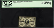 USA 3 Cents Fractional Currency 3rd Issue  FR-1227 Dark Background CH UNC PCGS 63 PPQ