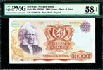 1000 Kroner 1978 Norway  Pick-40b About UNC PMG 58 EPQ Rare !
