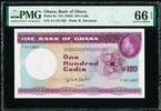 Ghana 100 Cedis Ghana ND Pick-9a GEM UNC PMG 66 EPQ -