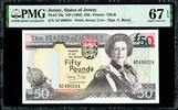UK (Great Britain) 50 Pounds 1993 Jersey  ND Prefix AC Pick-24a SUPERB GEM UNC PMG 67 EPQ