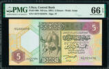 5 Dinars Libya ND Pick-60b GEM UNC PMG 66 EPQ -