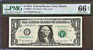 USA One Dollar 2013 Federal Reserve  LUCKY Near SOLID # 88888822 GEM UNC... 170,47 EUR  Excl. 19,60 EUR Verzending