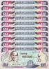 Jamaica LOT 10 PCS Consecutive 50 Dollars Commemorative 2012 Pick-89 Crisp UNC