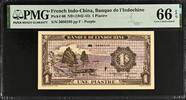French Indo-China One Piastre ND (1942-45) Pick-60 GEM UNC PMG 66 EPQ