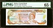Belize Belize 20 Dollars 1983 QEII Pick-45 GEM UNC PMG 65 EPQ -
