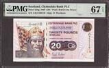 Scotland Clydesdale Bank 20 Pounds 2006 Pick-228g SUPERB GEM UNC PMG 67 EPQ