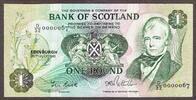 Scotland Scotland One Pound 30.7.1981 LOW Serial 0000067 Pick-111e Crisp UNC -