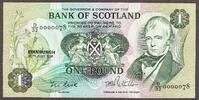 Scotland Scotland One Pound 30.7.1981 LOW Serial 0000078 Pick-111e Crisp UNC -