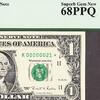 U.S.A 1995 FR Note DALLAS $1 Fr 1922-K☆ LOW # 00000021 ☆STAR☆ SUP. GEM UNC PCGS 68 PPQ -