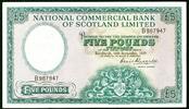 Scotland National Commercial Bank of Scotland 5 Pounds 1959 Pick-266 Crisp XF -