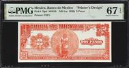 Mexico Banco de Mexico 2 Pesos ND (ca. 1930) Orange P-19pd M4610 SUP GEM UNC PMG 67 EPQ -