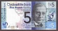 Scotland Scotland 5 Pounds 2009 Birth Date Serial W/HS 012116 Pick-229i Crisp UNC -