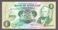Scotland Scotland One Pound 30.7.1981 LOW Serial 0000082 Pick-111e Crisp UNC -