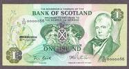Scotland Scotland One Pound 30.7.1981 LOW Serial 0000086 Pick-111e Crisp UNC -