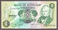 Scotland Scotland One Pound 30.7.1981 LOW Serial 0000090 Pick-111e Crisp UNC -