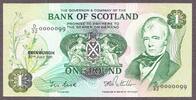 Scotland Scotland One Pound 30.7.1981 LOW Serial 0000099 Pick-111e Crisp UNC -