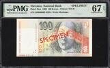 Slovakia Slovakia 100 Korun 1999 SPECIMEN Pick-25cs SUPERB GEM UNC PMG 67 EPQ -