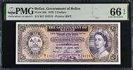 Belize Belize 2 Dollars 1975 Pick-34b QEII GEM UNC PMG 66 EPQ -