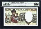 Djibouti 10,000 Francs ND (1984) Pick-39b GEM UNC PMG 66 EPQ