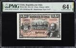Chile One Peso 1919 Pick-15b Choice UNC PMG 64 EPQ