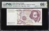 Italy Italy 50,000 Lire 1992 SOLID Serial 111111 Pick-116c GEM UNC PMG 66 EPQ - Pictu -