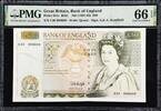 Great Britain Great Britain 50 Pounds ND (1991-93) E30 999609 QEII P-381c GEM UNC PMG 66 EPQ -