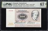Denmark Denmark 100 Kroner 1986 Prefix R1 Pick-51p SUPERB GEM UNC PMG 67 EPQ -