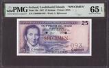 Iceland Iceland 25 Kronur SPECIMEN 1957 Pick-39s GEM UNC PMG 65 EPQ -