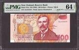 New Zealand New Zealand $100 ND (1992) SOLID Serial 444444 Pick-181a CH UNC PMG 64 EPQ -