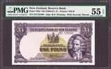 New Zealand One Pound Prefix 251 ND (1967) Pick-159d About UNC PMG 55 EPQ -