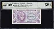United States Of America MPC 5 Cents Series 641 Second Printing S881-2 SUPERB GEM UNC PMG 68 EPQ -