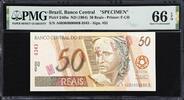 Brazil Brazil 50 Reais SPECIMEN ND (1994) Pick-246bs GEM UNC 66 EPQ (ONLY GRADED) -