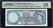 Fiji Fiji 5/- Shillings QEII 1964 Pick-51d AUNC PMG 55 -