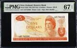 New Zealand New Zealand $5 ND (1977-81) QEII Prefix 145 P-165d Superb GEM UNC PMG 67 EPQ -