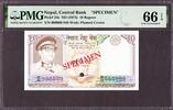 Nepal Nepal 10 Rupees ND (1974) SPECIMEN Pick-24s GEM UNC PMG 66 EPQ -