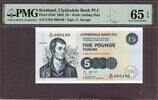 Scotland Scotland 5 Pounds 2002 LOW Serial 000180 Pick-218d GEM UNC PMG 65 EPQ -