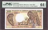 Cameroon Cameroun / Cameroon 5000 Francs ND (1984-92) Pick-22 CH UNC PMG 64 EPQ -