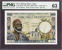 Togo West African States - TOGO 5000 Francs ND (1961) Pick-804Tk CH UNC PMG 63 RARE ! -