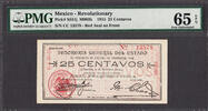 Mexico 25 Centavos Mexico - Revolutionary Series- CC Pick-S551j GEM UNC PMG 65 EPQ -