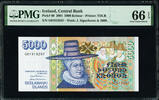 Iceland 5000 Kronur Iceland Pick-60 GEM UNC PMG 66 EPQ -
