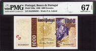 1000 Escudos 1996 Portugal  Pick-188a SUPERB GEM UNC PMG 67 EPQ