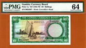 10 Shillings Gambia Pick-1a 1965-70 PMG 64 Ch UNC -