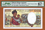 10000 Francs Djibouti ND-1984 Pick-39b GEM UNC PMG 67 EPQ Rare -